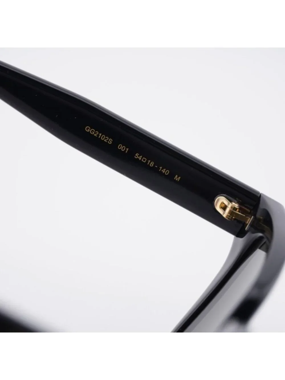 Gucci GG2102S 001 Sunglasses Black Square Frame, Grey Lenses